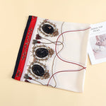 CrossKulture - RoyalChariot Long Satin Scarf Creme folded view
