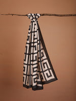 BlackMaze Long Satin Scarf Black