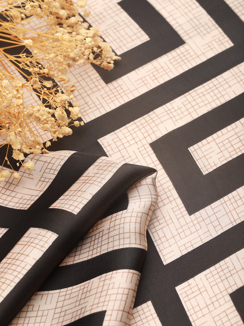 BlackMaze Long Satin Scarf Black