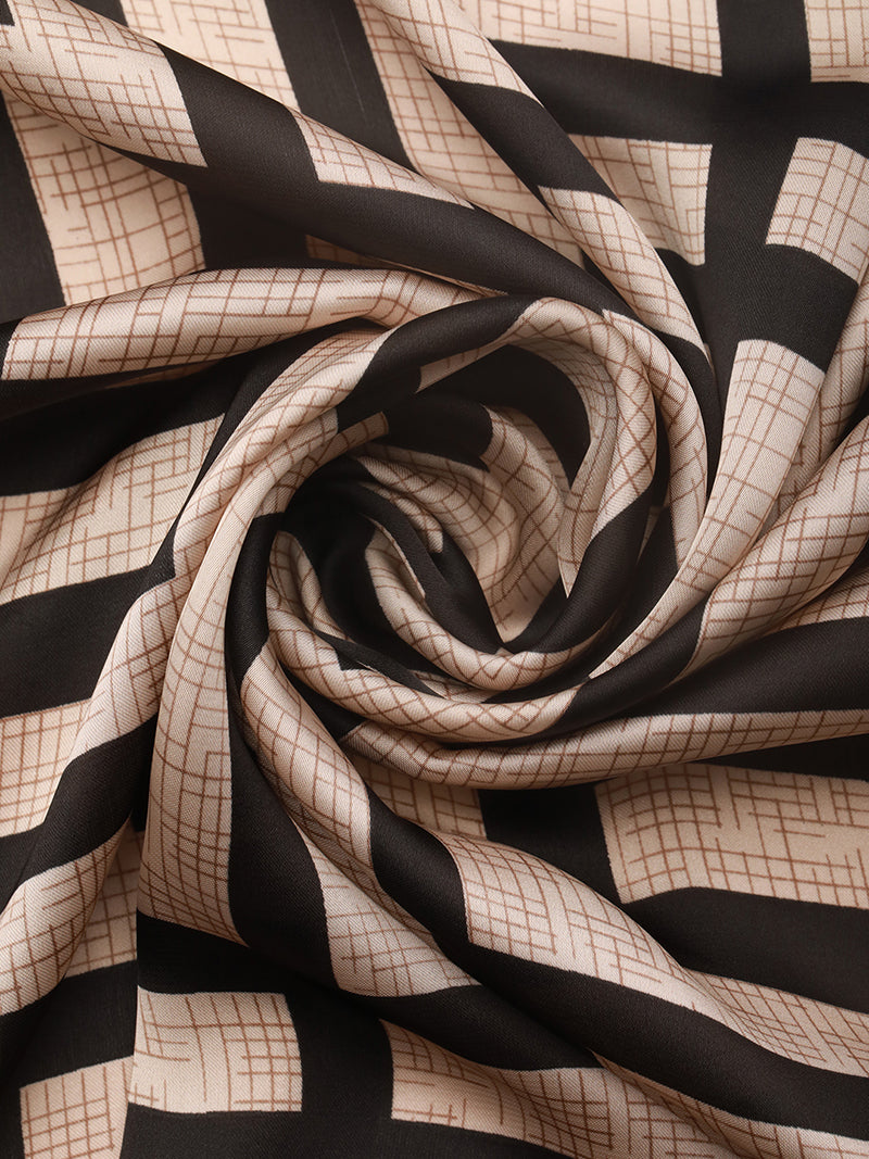 BlackMaze Long Satin Scarf Black
