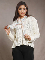 CrossKulture - SereneHorizon Small Square Satin Scarf Blue front model view