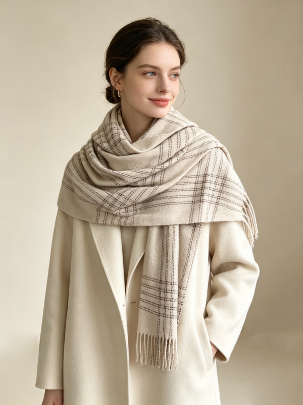 CheckeredChic Cashmere Checkered Scarf