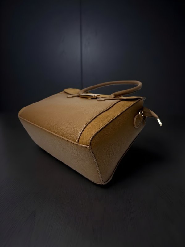 CrossKulture - BlissEdit lightweight brown handbag side view