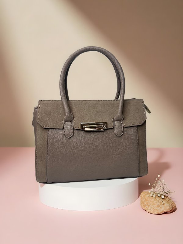 CrossKulture - BlissVibe lightweight grey handbag front view
