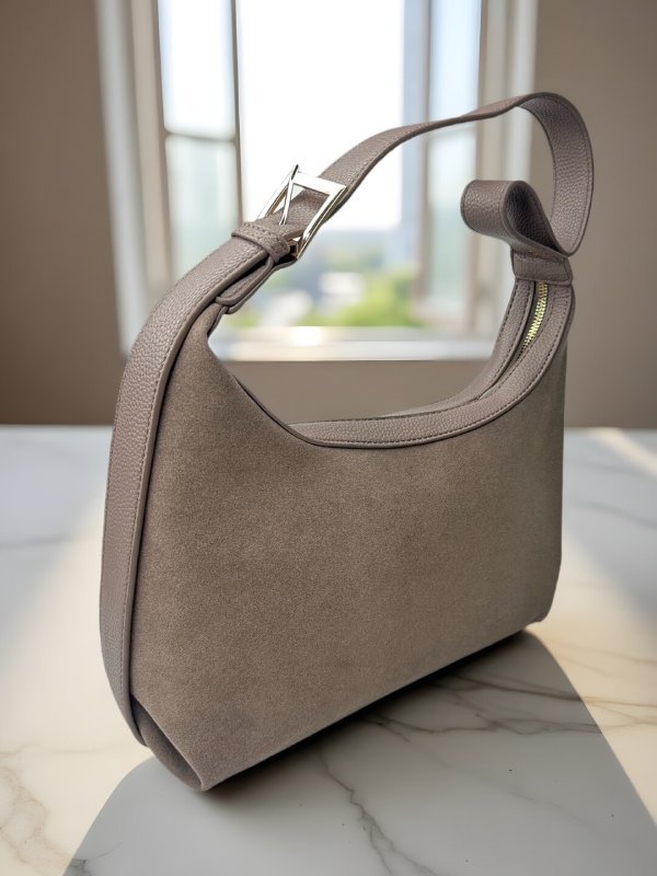CrossKulture - BlissAllure lightweight grey handbag front side view