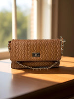 CrossKulture - BlissRadiance lightweight brown handbag front view