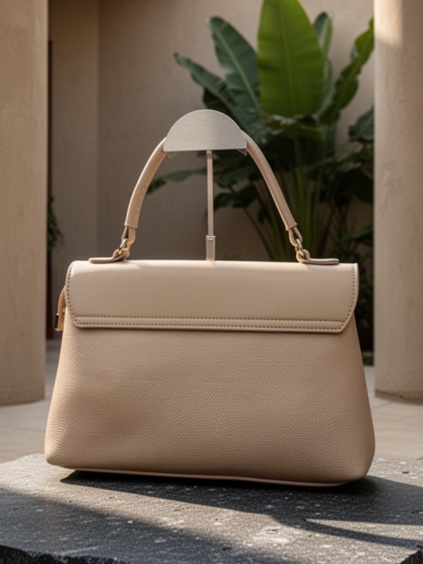 CrossKulture - BlissDelight lightweight beige handbag back view