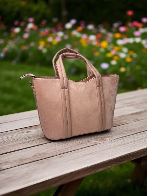 CrossKulture - BlissFit lightweight pink handbag back view