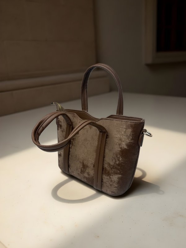 CrossKulture - BlissPrime lightweight brown handbag side view