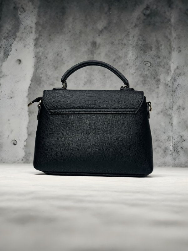 CrossKulture - BlissPulse lightweight black handbag back view