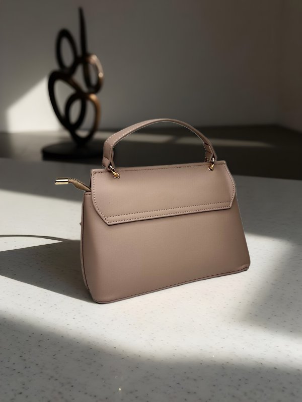 CrossKulture -BlissEase lightweight peach handbag back view