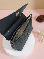 CrossKulture - BlissSelect black handbag interior with zip compartment and storage pockets