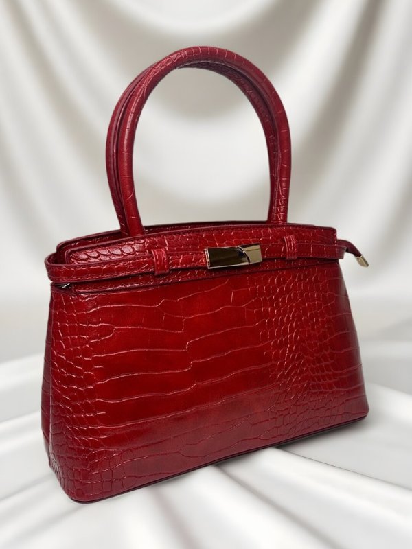 CrossKulture - BlissMode lightweight red handbag side view