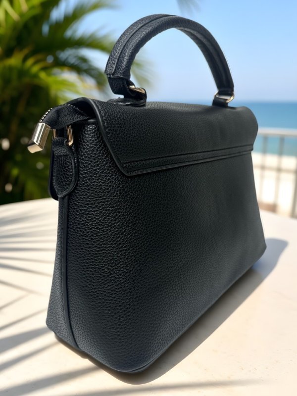 CrossKulture - BlissNoir lightweight black handbag side view