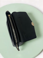 CrossKulture - BlissNoir black handbag interior with zip compartment and storage pockets