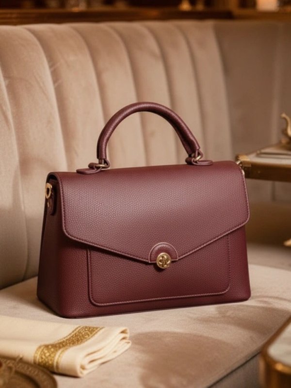 CrossKulture - BlissEffect lightweight brown handbag front view