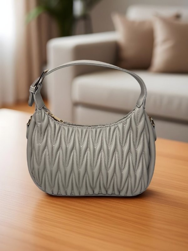 CrossKulture - BlissCalm lightweight grey handbag front view