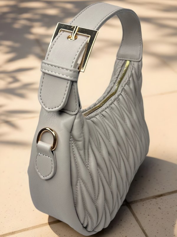 CrossKulture - BlissCalm lightweight grey handbag side view
