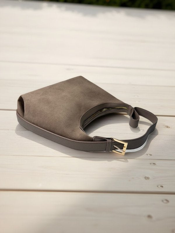 CrossKulture - BlissAllure grey lightweight handbag placed on a table