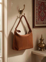 CrossKulture - BlissLuxe lightweight brown handbag front view