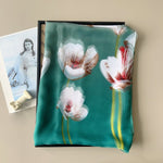 FluidWhisper Long Chiffon Scarf Teal
