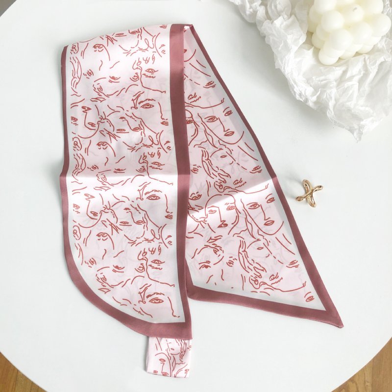 CrossKulture - PinkFerns satin neck scarf