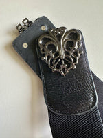 RoyalClasp Black Broad Elastic Women Belt