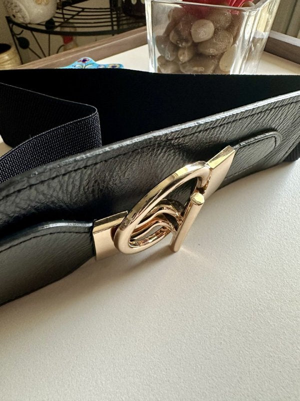 RegalClasp Black Broad Elastic Women Belt