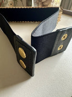 ShimmerClasp Black Broad Elastic Women Belt