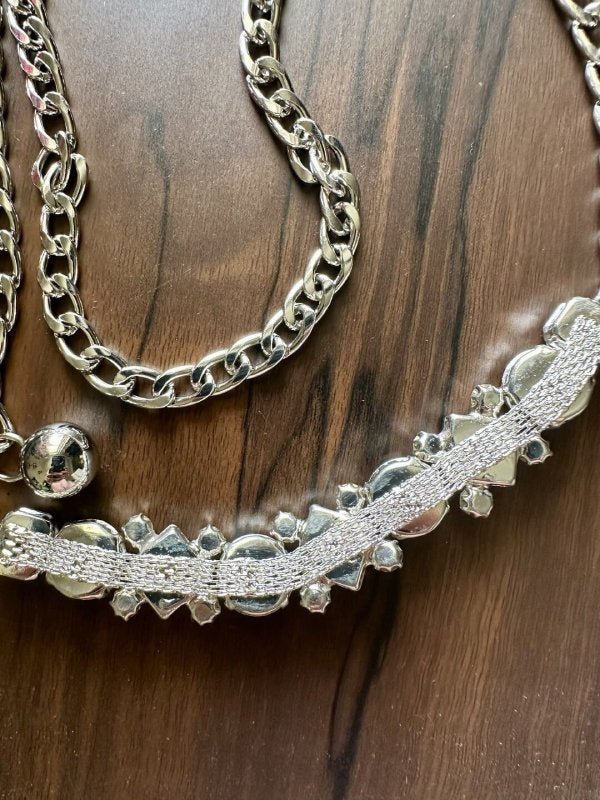 StuddedBling Silver Women Metal Bling Belt