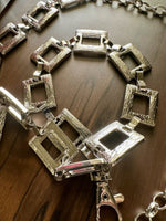 BoldBling Silver Women Metal Bling Belt