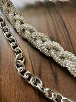 ShimmerBling Silver Women Metal Bling Belt