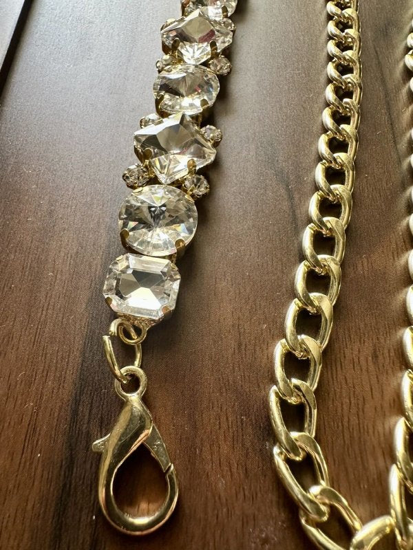 PowerBling Gold Women Metal Bling Belt
