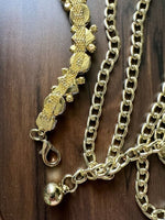 PowerBling Gold Women Metal Bling Belt