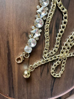 PowerBling Gold Women Metal Bling Belt