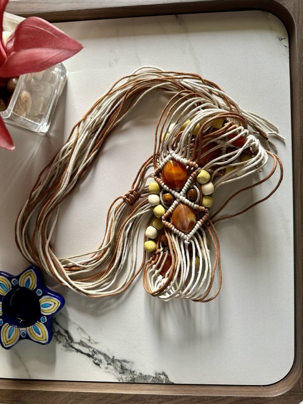 TribalThreads Camel Women Beads Belt
