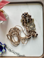 CraftedThreads Brown Women Beads Belt
