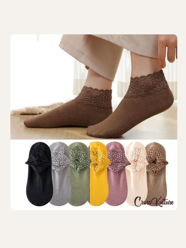 CrossKulture - ankle CozyCuddle solid socks model front view
