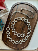 DazzleBling Silver Women Metal Bling Belt