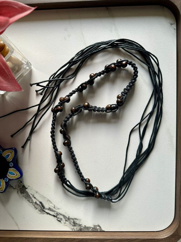 VintageThreads Cocoa Women Beads Belt