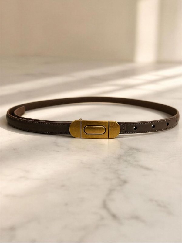TimelessLine Camel Women Leather Belt