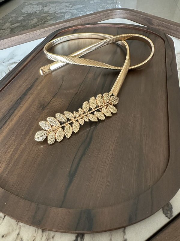 ShinyLoop Rose GoldWomen Metal Stretchable Belt