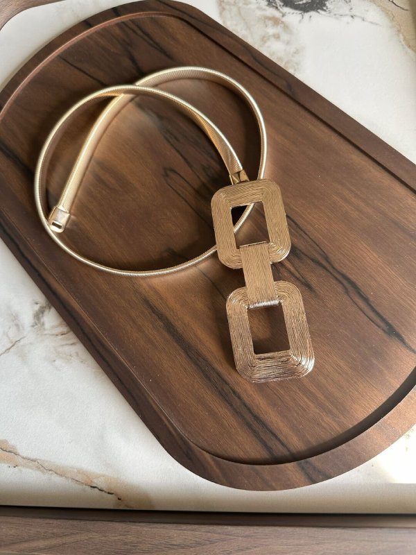 CopperLoop Rose Gold Women Metal Stretchable Belt