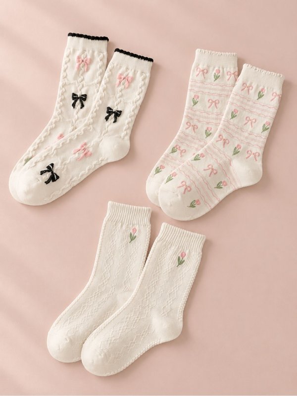 SoleMagic White Crew Socks Combo Pack of 3