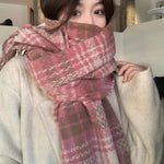 FrostCheck Cashmere Checkered Scarf