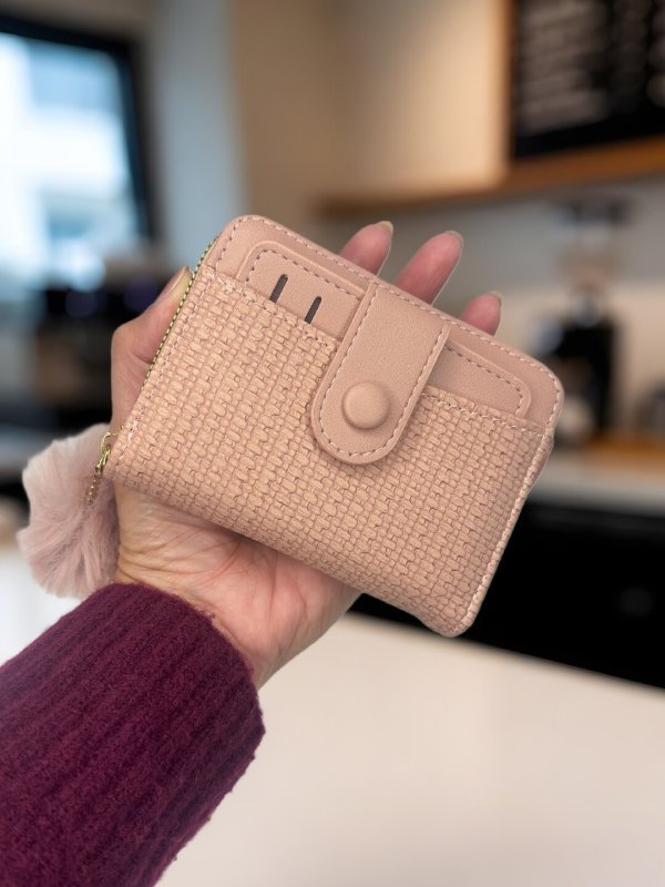 CrossKulture - CandyCrush lightweight small wallet front view in model hands