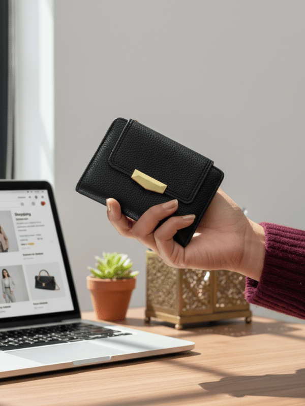 CrossKulture - ClassyCrush lightweight small wallet side view in hand