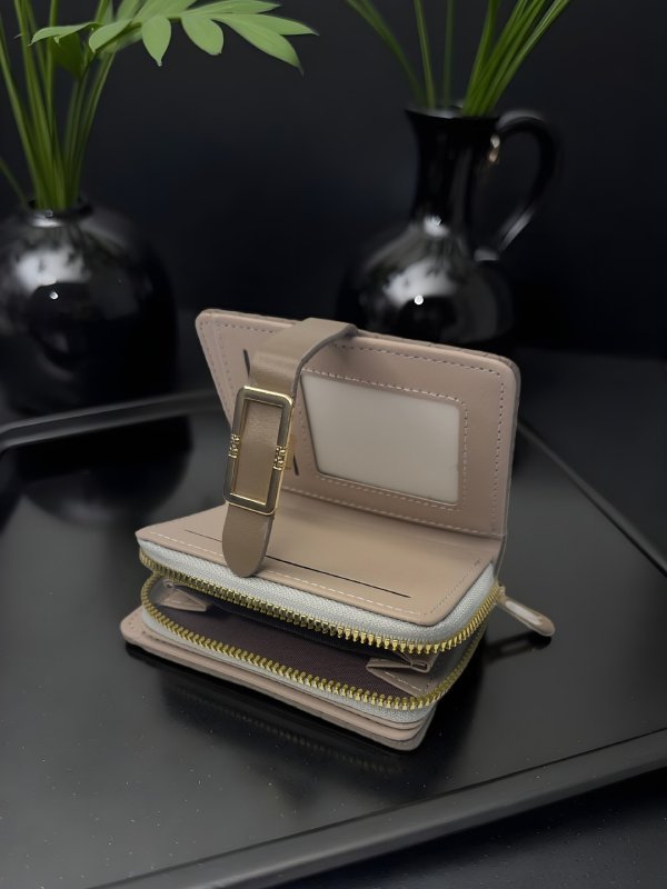 CrossKulture - IconicCrush lightweight small wallet inner view with zip compartment and storage pockets
