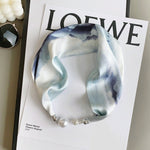 CrossKulture - SilverCloud Jewelry Buckle Scarf Blue full view