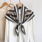 CrossKulture - TriangleChains satin scarf knot style on hanger